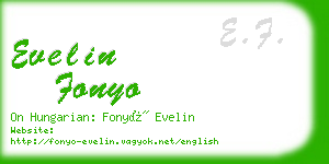 evelin fonyo business card